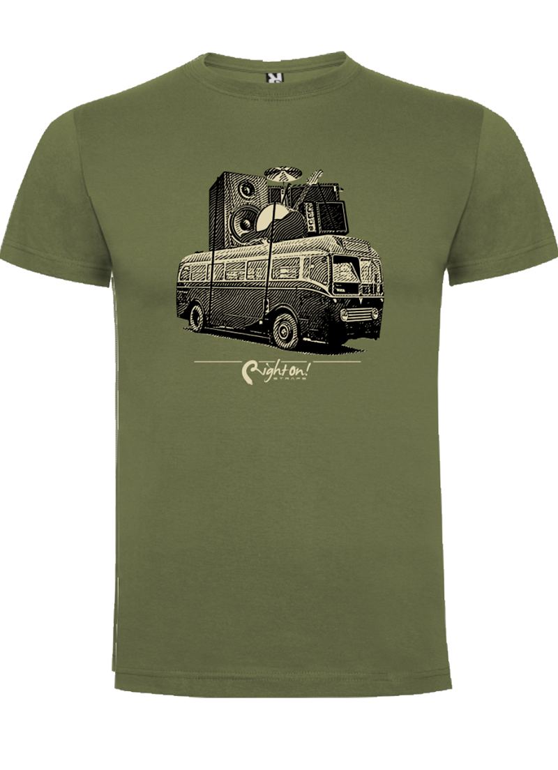 T-shirt Play Loud Bus Army Green